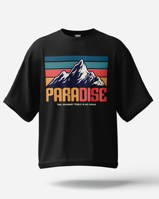 Premium oversize black T-Shirt, printed design, free shipping & COD available at offer price on Horbyn.com.