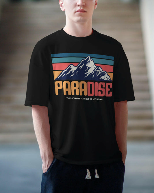 Premium oversize black T-Shirt, printed design, free shipping & COD available at offer price on Horbyn.com.